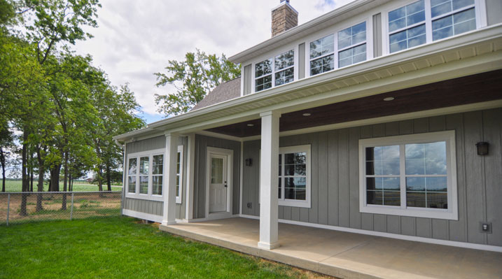 ICH Builders Mt. Sterling residence custom build front of the house porch